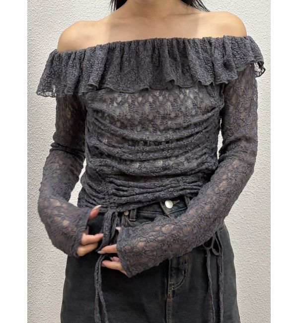 EMODA「オフショルダーギャザートップ」|Tシャツ・カットソー|