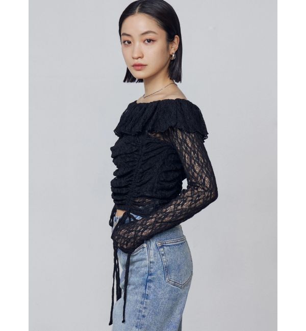 EMODA「オフショルダーギャザートップ」|Tシャツ・カットソー|