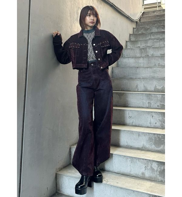 MURUA「フロッキーデニムジャケット」|デニムジャケット|