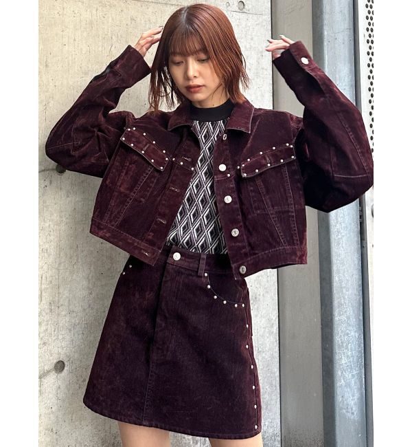 MURUA「フロッキーデニムジャケット」|デニムジャケット|