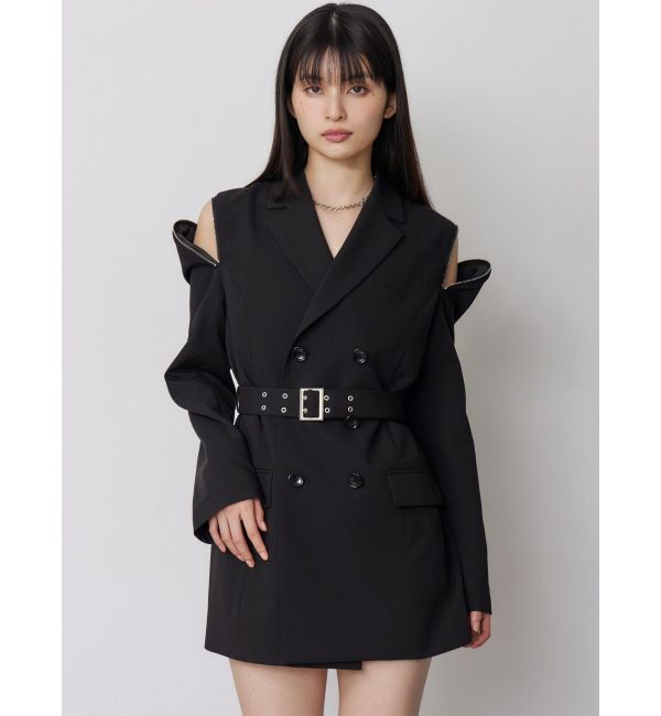 MURUA「ジャケットライクZIPミニワンピース」|ワンピース|