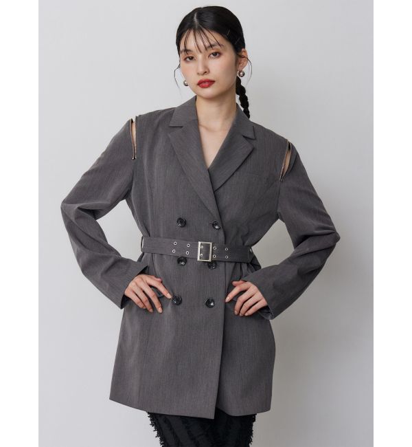 MURUA「ジャケットライクZIPミニワンピース」|ワンピース|