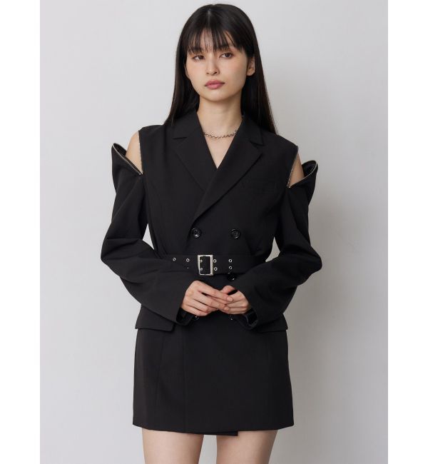 MURUA「ジャケットライクZIPミニワンピース」|ワンピース|