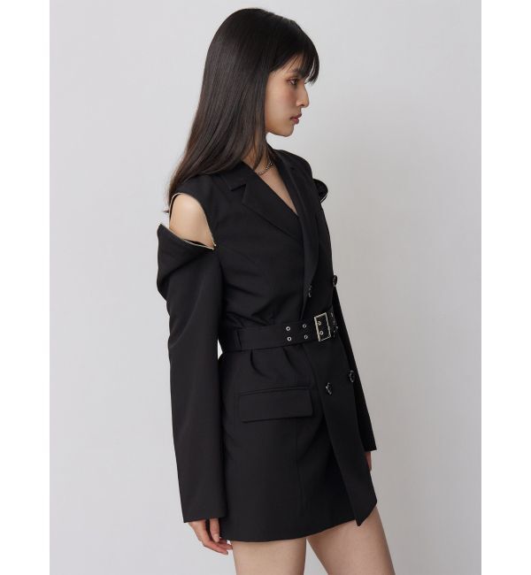 MURUA「ジャケットライクZIPミニワンピース」|ワンピース|