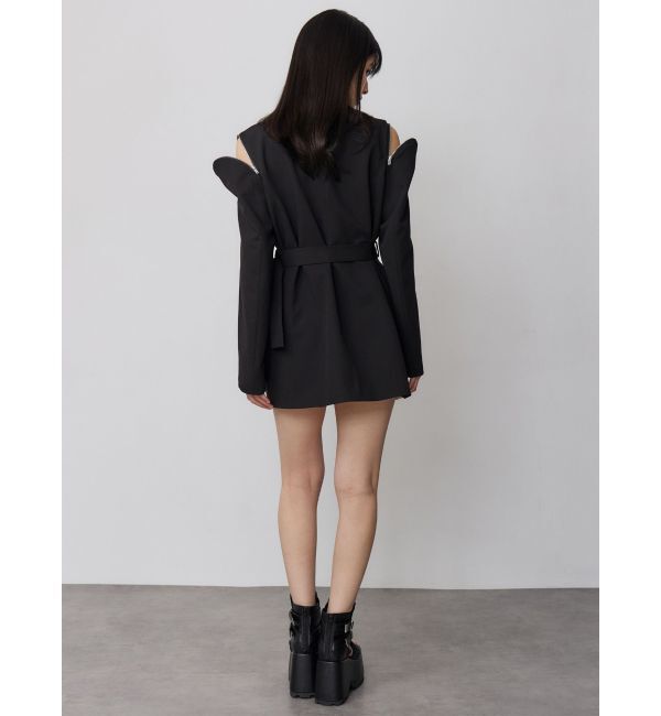 MURUA「ジャケットライクZIPミニワンピース」|ワンピース|