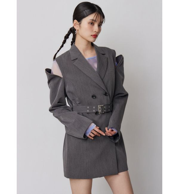 MURUA「ジャケットライクZIPミニワンピース」|ワンピース|