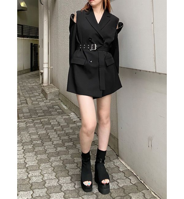 MURUA「ジャケットライクZIPミニワンピース」|ワンピース|