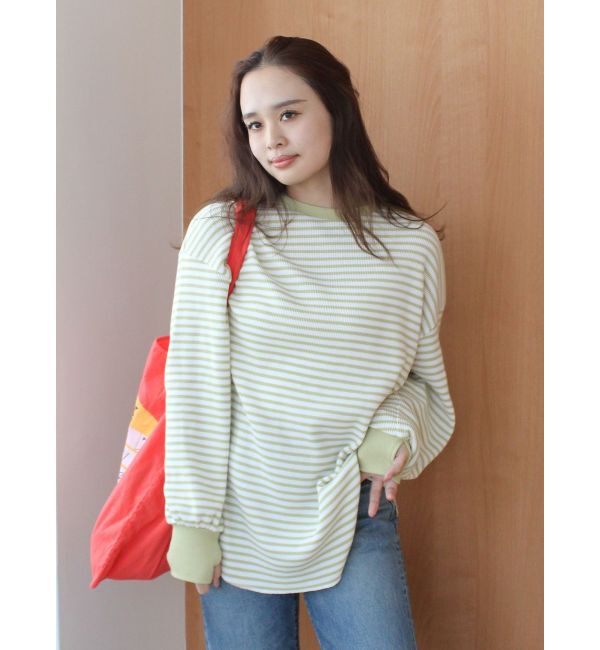 Ungrid「【WEB限定】スリーブボリュームワッフルロングスリーブTee」|Tシャツ・カットソー|