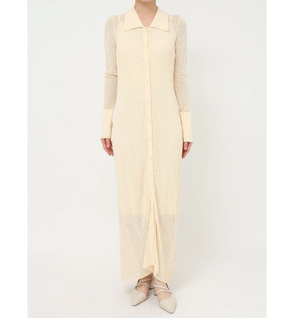 LAGUNAMOON「オープンワークパターンカラーニットワンピース」|ワンピース|