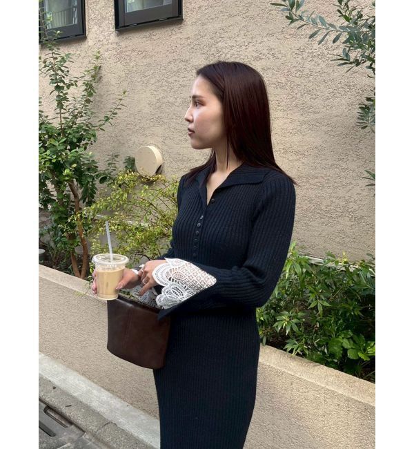 LAGUNAMOON「ラメブレンドレースカフスニットワンピース」|ワンピース|