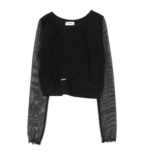 EVRIS「カットアウトシアートップス」|Tシャツ・カットソー|