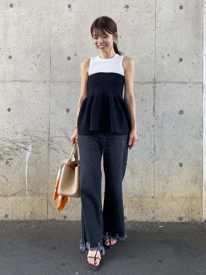 Mila Owen「【セットアイテム】ペプラムベアニットアメスリタンクSET」|ニット・セーター|