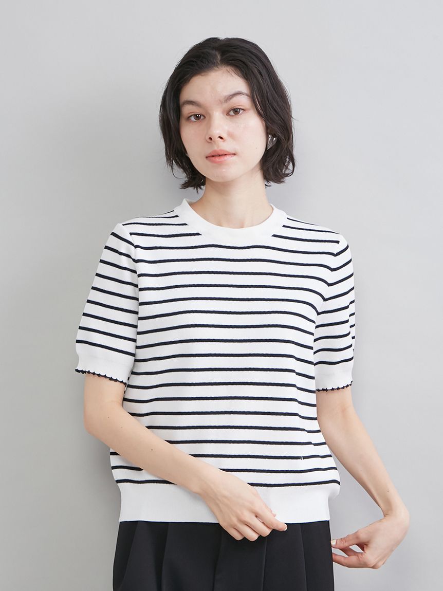 Mila Owen「【WEB限定カラー】２ＷＡＹ衿取り外しポロニットプルオーバー」|ニット・セーター|