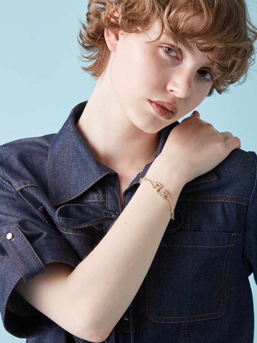 FURFUR「ロゴビジューブレスレット」|ブレスレット・バングル|