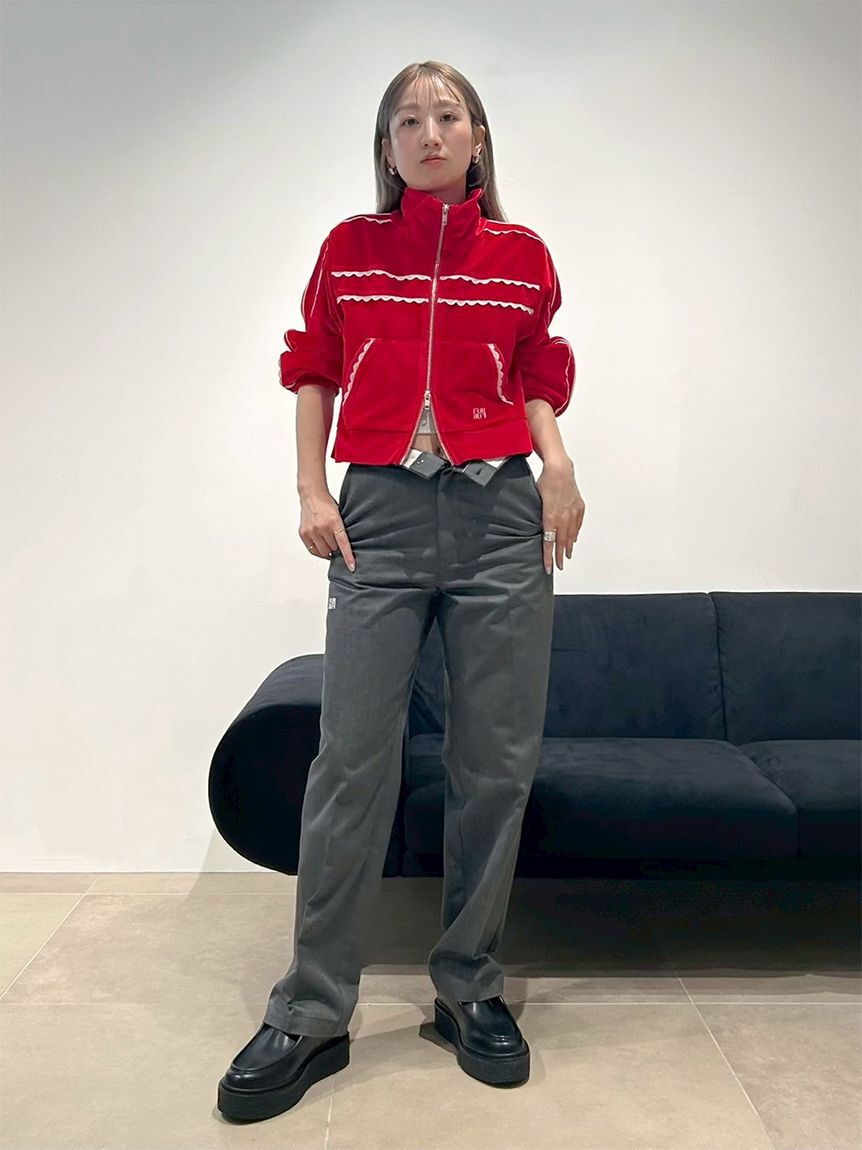 FURFUR「サイドレースベロアトラックジャケット」|ブルゾン・スタジャン|