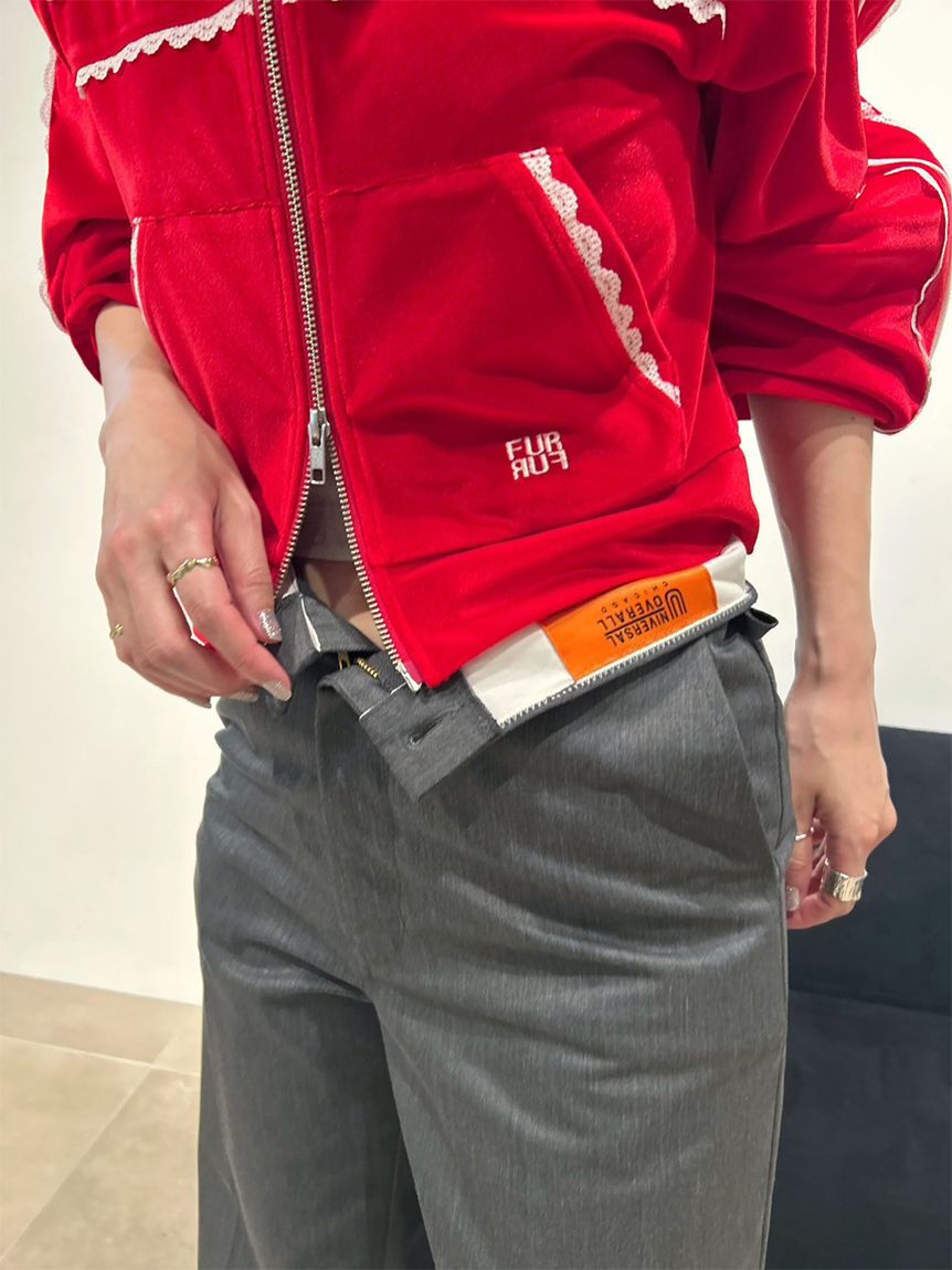 FURFUR「サイドレースベロアトラックジャケット」|ブルゾン・スタジャン|