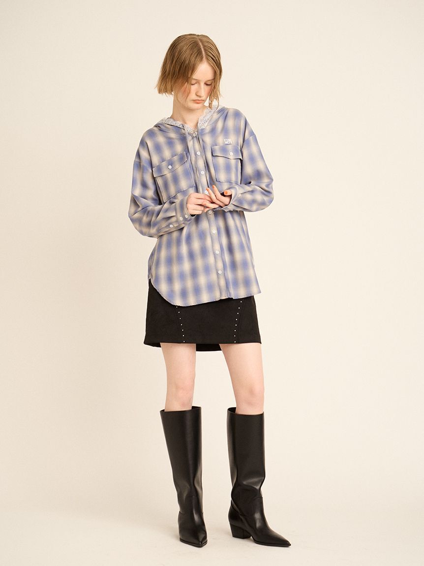 FURFUR「スタッズデザインミニスカート」|スカート|