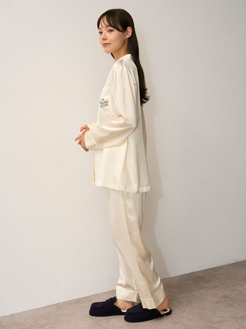 gelato pique「【JOEL ROBUCHON】【販路限定】シルクサテンシャツ＆ロングパンツセット」|ルームウェア|