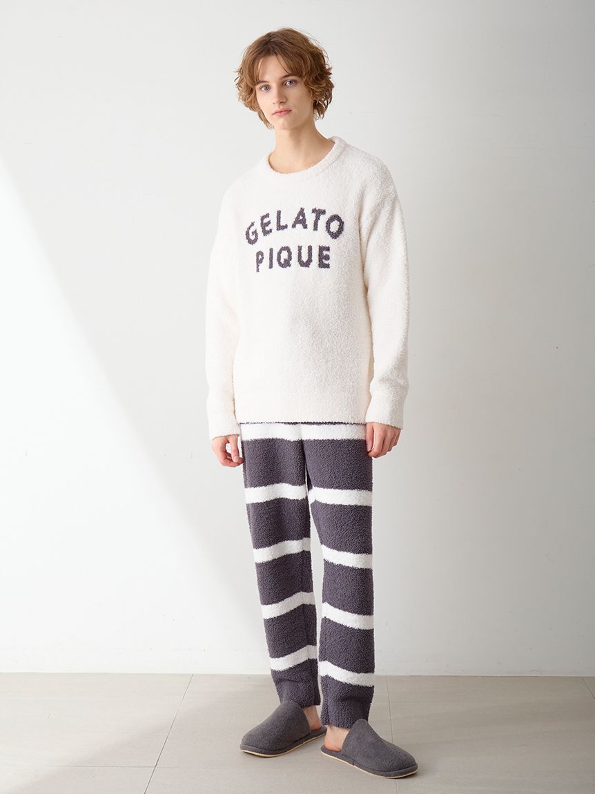 GELATO PIQUE HOMME「【HOMME】パウダーロゴジャガードプルオーバー＆ロングパンツセット」|ルームウェア|