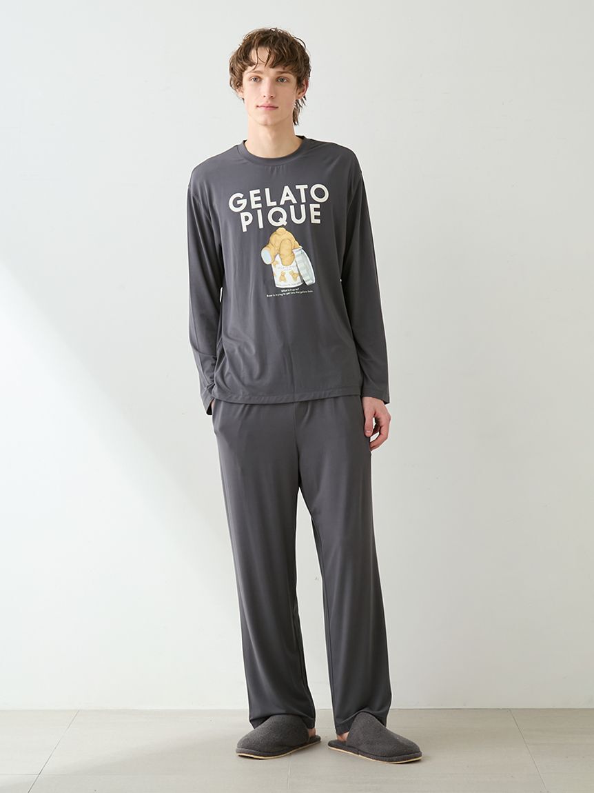 GELATO PIQUE HOMME「【HOMME】レーヨンジェラートプリントロングパンツ」|ルームウェア|