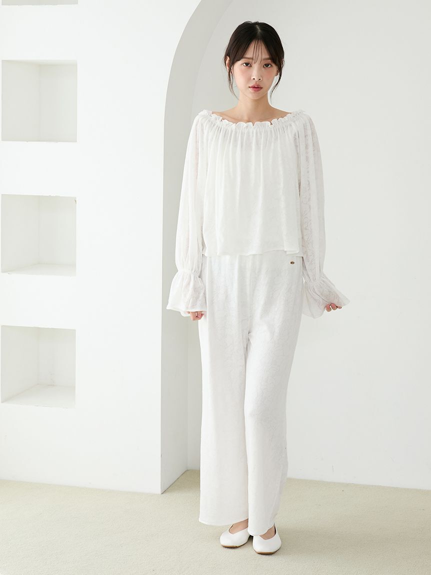 gelato pique「さくらレーシージャガードロングパンツ」|ルームウェア|