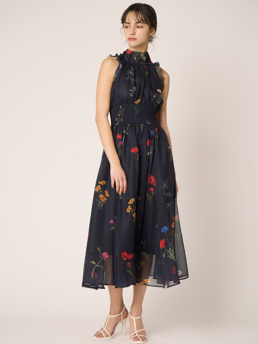 SNIDEL「バックリボンシフォンワンピース」|ワンピース|