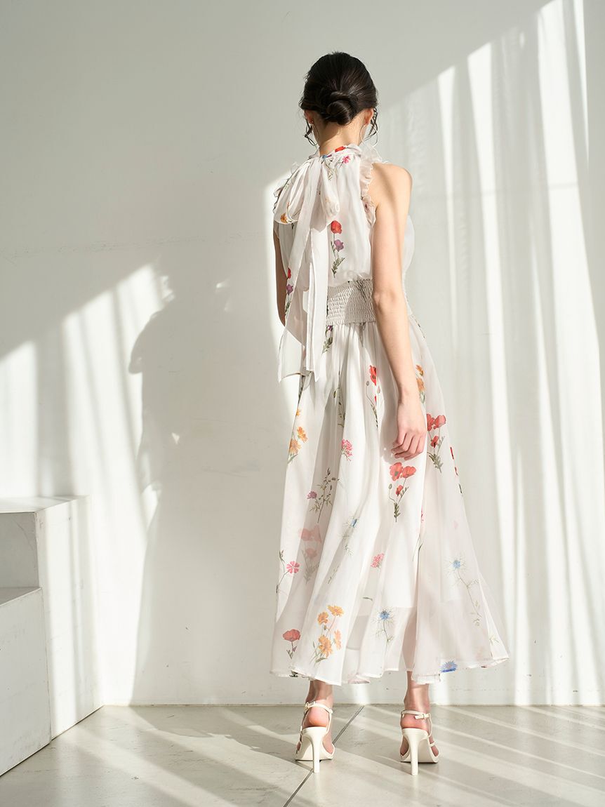 SNIDEL「バックリボンシフォンワンピース」|ワンピース|