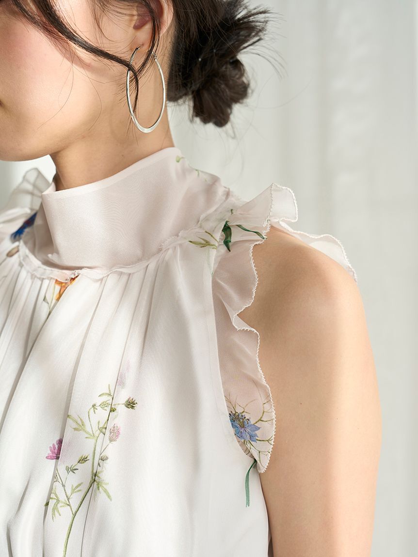 SNIDEL「バックリボンシフォンワンピース」|ワンピース|