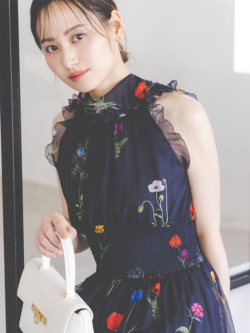 SNIDEL「バックリボンシフォンワンピース」|ワンピース|