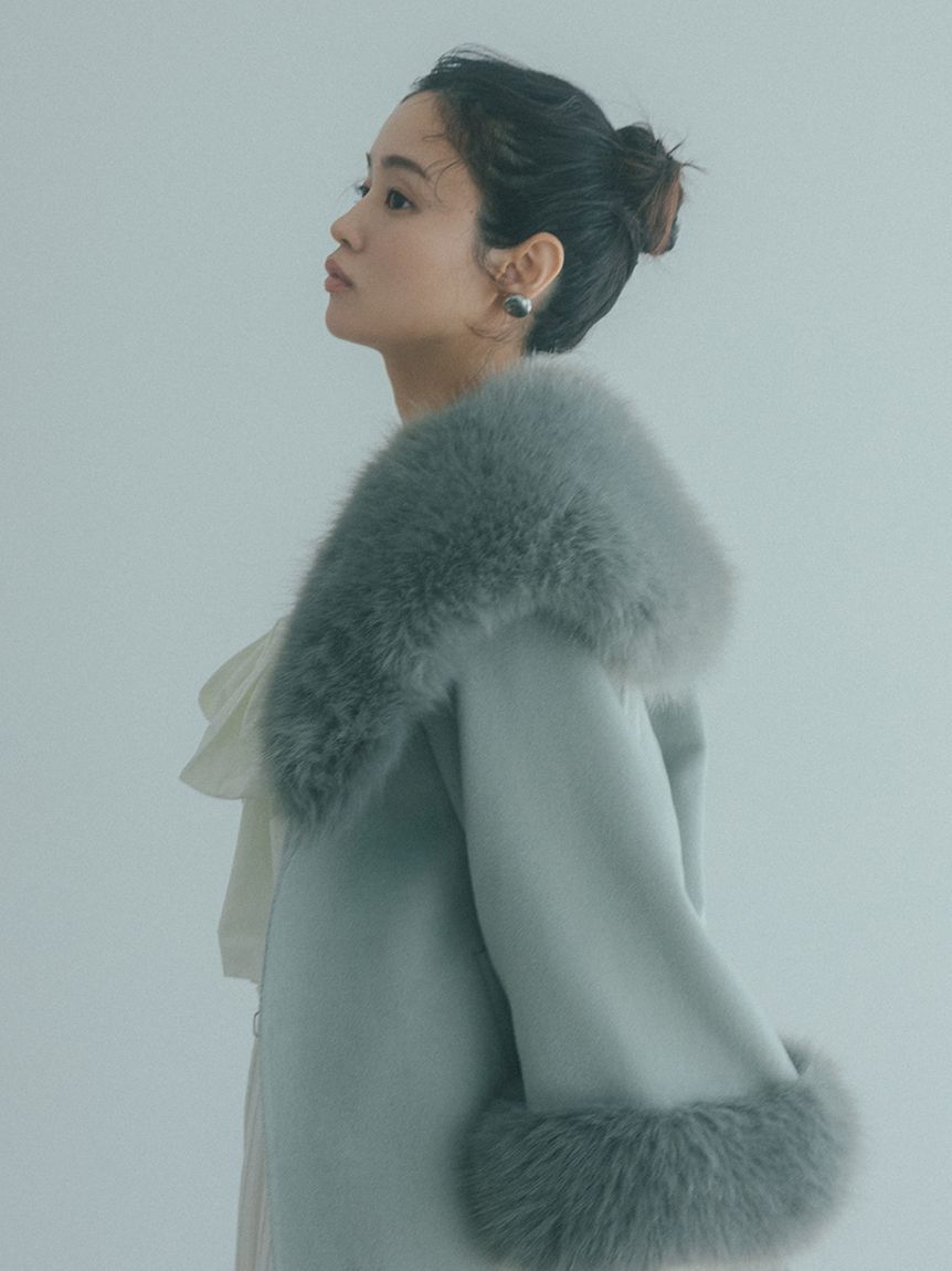 SNIDEL「ファーケープコート」|チェスターコート|