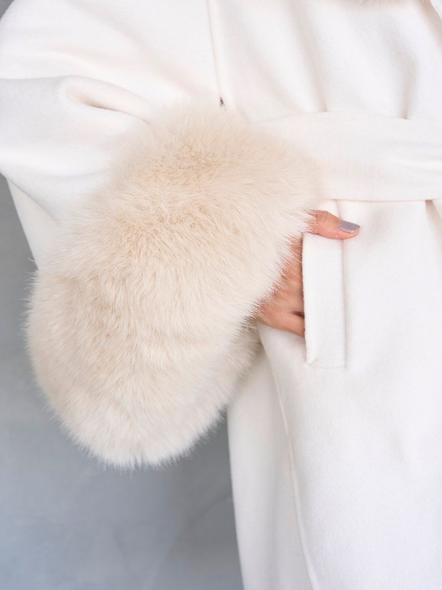 SNIDEL「ファーケープコート」|チェスターコート|