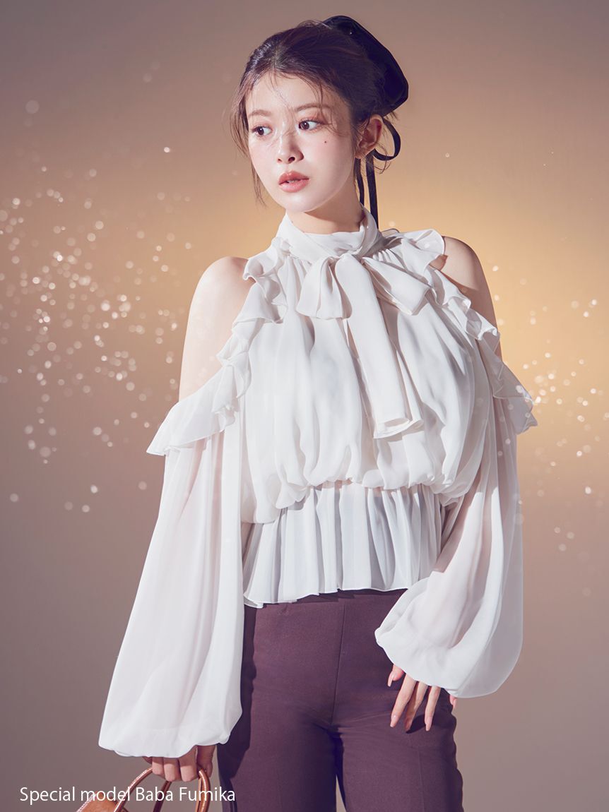 SNIDEL「シフォンボリュームブラウス」|シャツ・ブラウス|