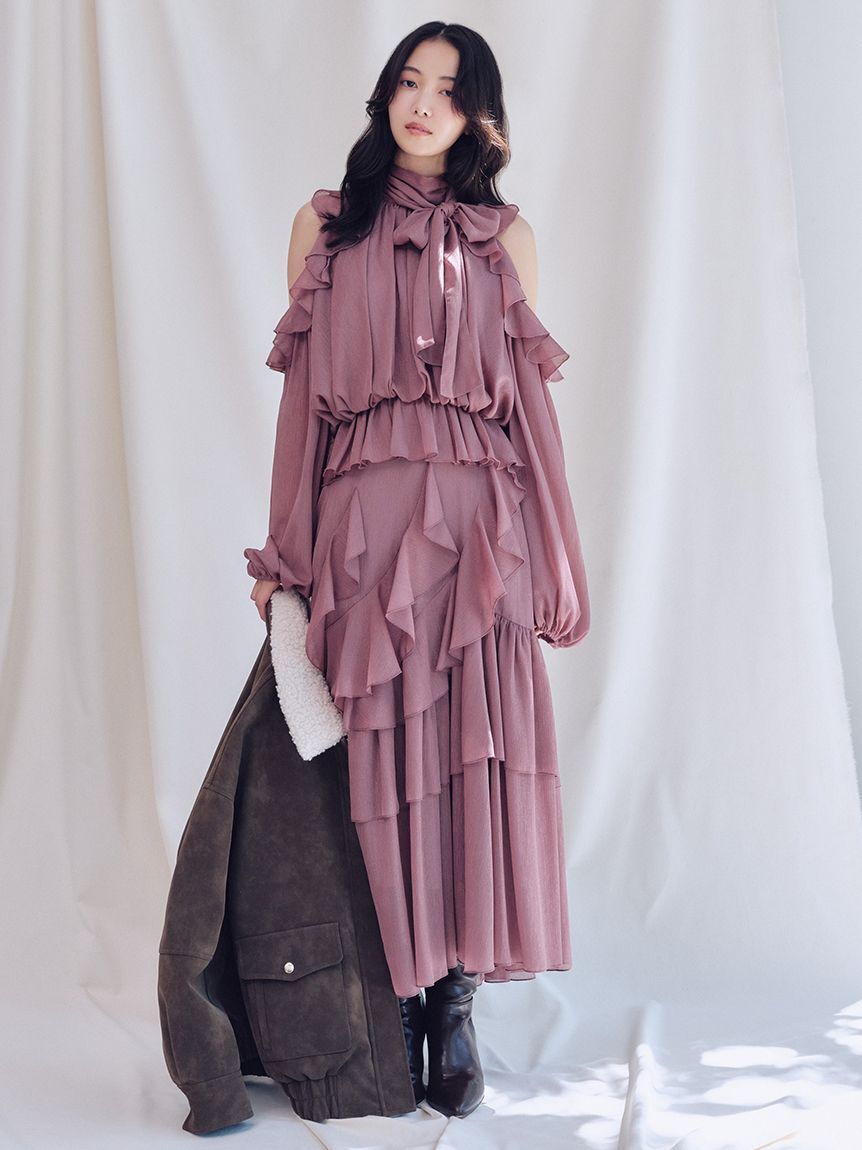 SNIDEL「シフォンボリュームブラウス」|シャツ・ブラウス|