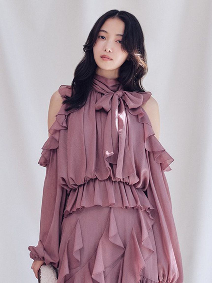 SNIDEL「シフォンボリュームブラウス」|シャツ・ブラウス|PNK