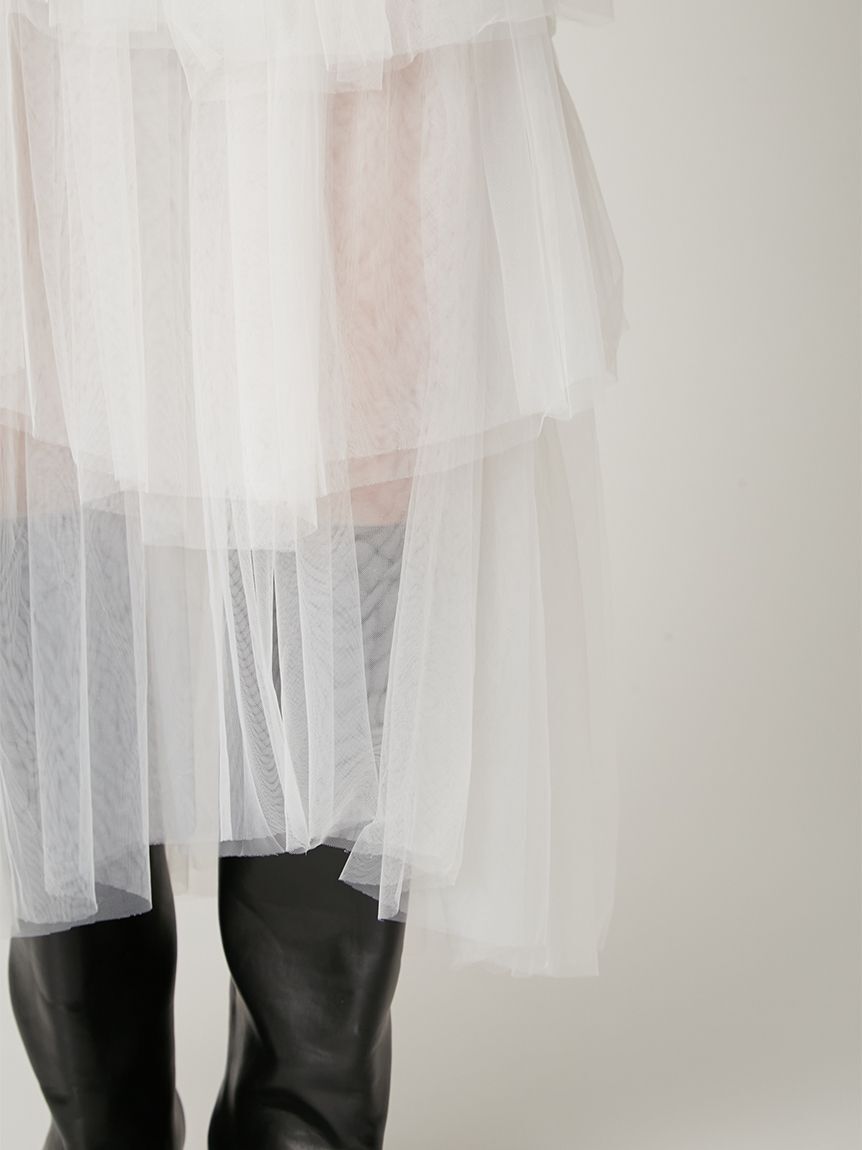 FRAY I.D「チュールアシメティアードスカート」|スカート|