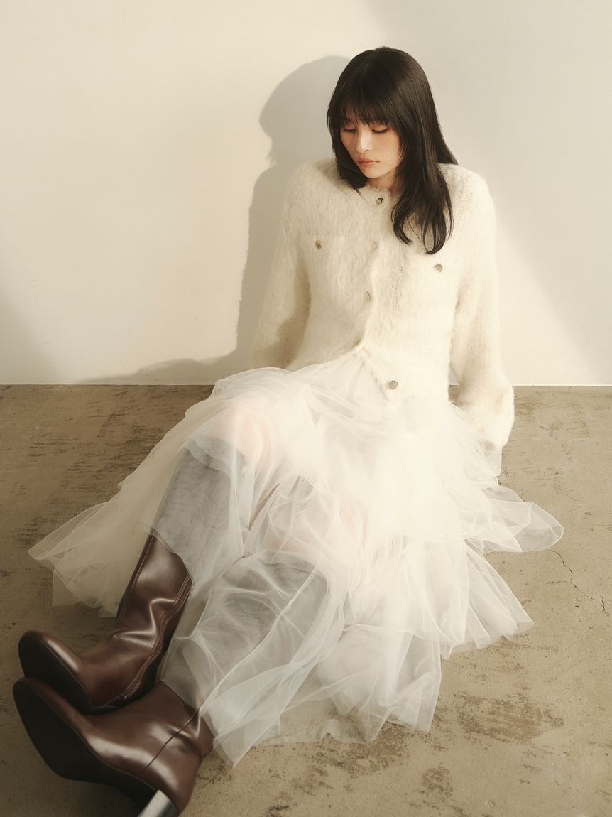 FRAY I.D「チュールアシメティアードスカート」|スカート|