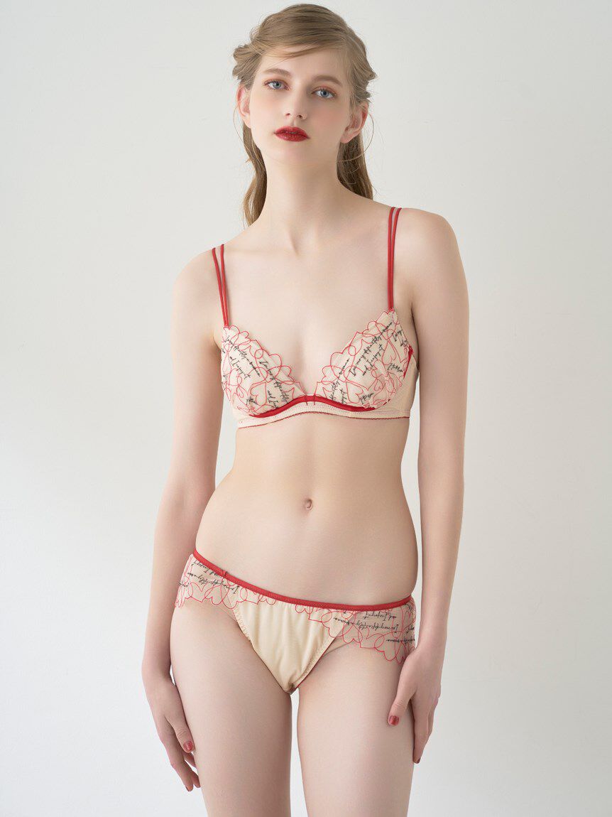 LILY BROWN Lingerie「【LILY BROWN Lingerie】ハート エンブロイダリーレース ショーツ」|インナー|