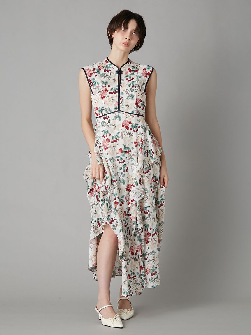 LILY BROWN「【LILY BROWN&times;KEITA MARUYAMA】ボタニカルチェリー柄ワンピース」|ワンピース|