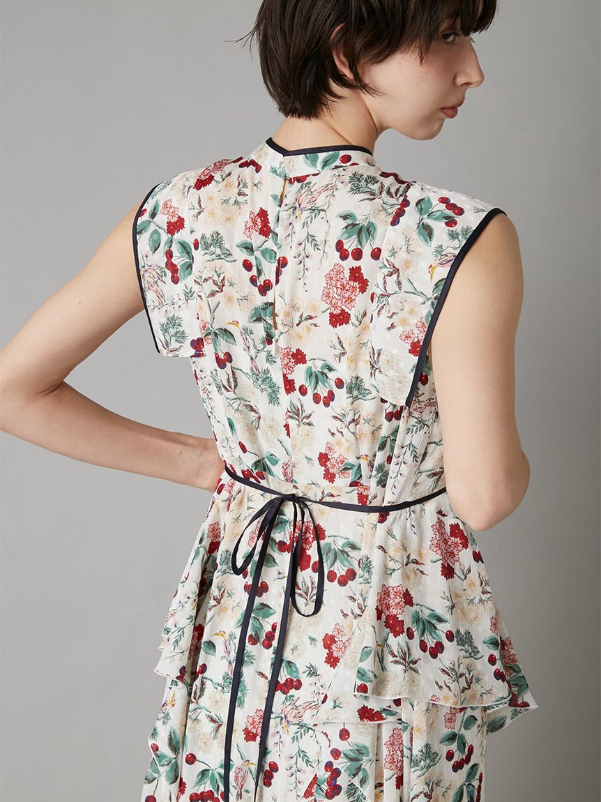 LILY BROWN「【LILY BROWN&times;KEITA MARUYAMA】ボタニカルチェリー柄ワンピース」|ワンピース|