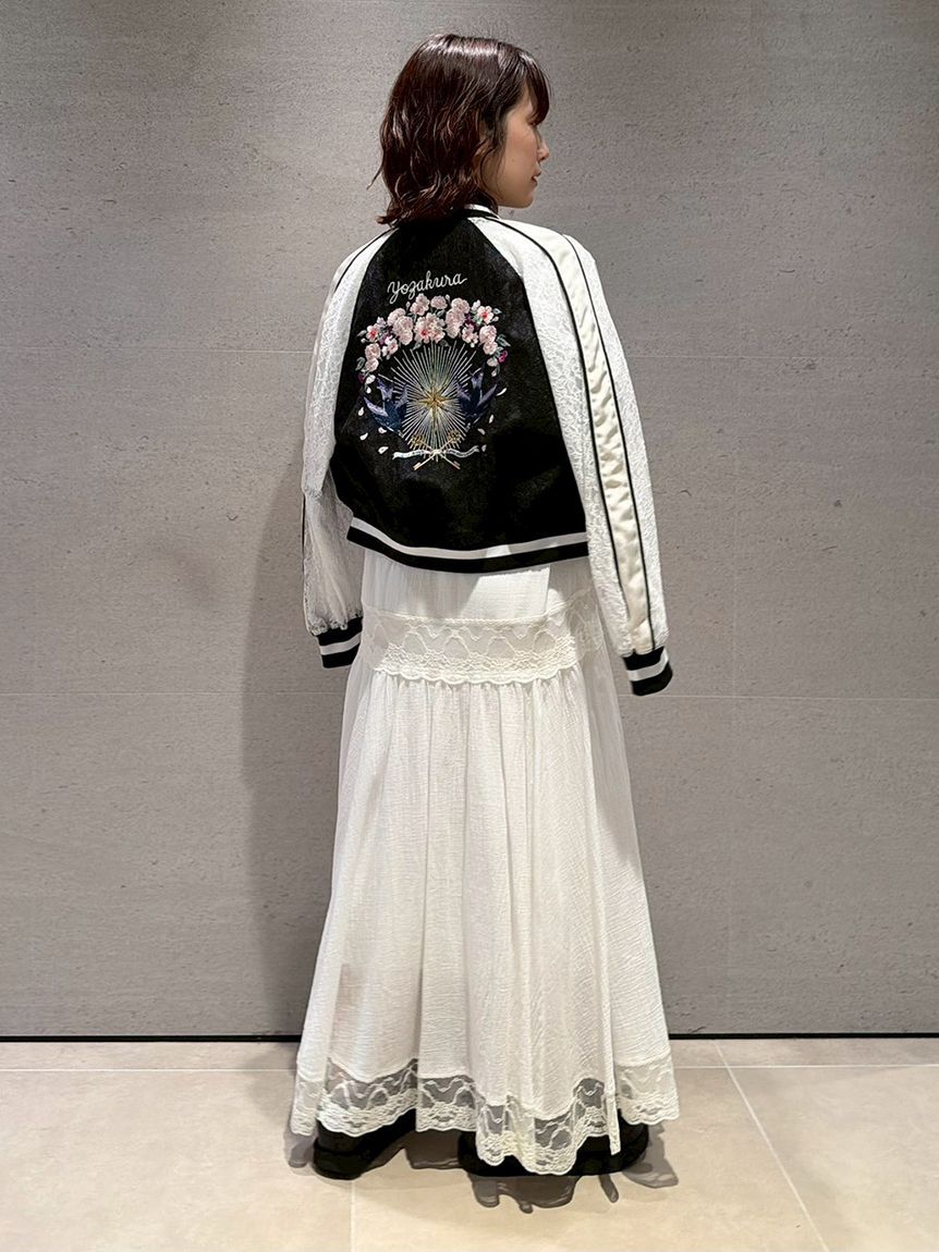 LILY BROWN「【LILY BROWN&times;KEITA MARUYAMA】yozakuraスカジャン(レース)」|ブルゾン・スタジャン|