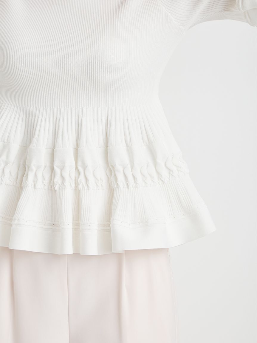 CELFORD「【洗える】テクスチャードニットプルオーバー」|Tシャツ・カットソー|