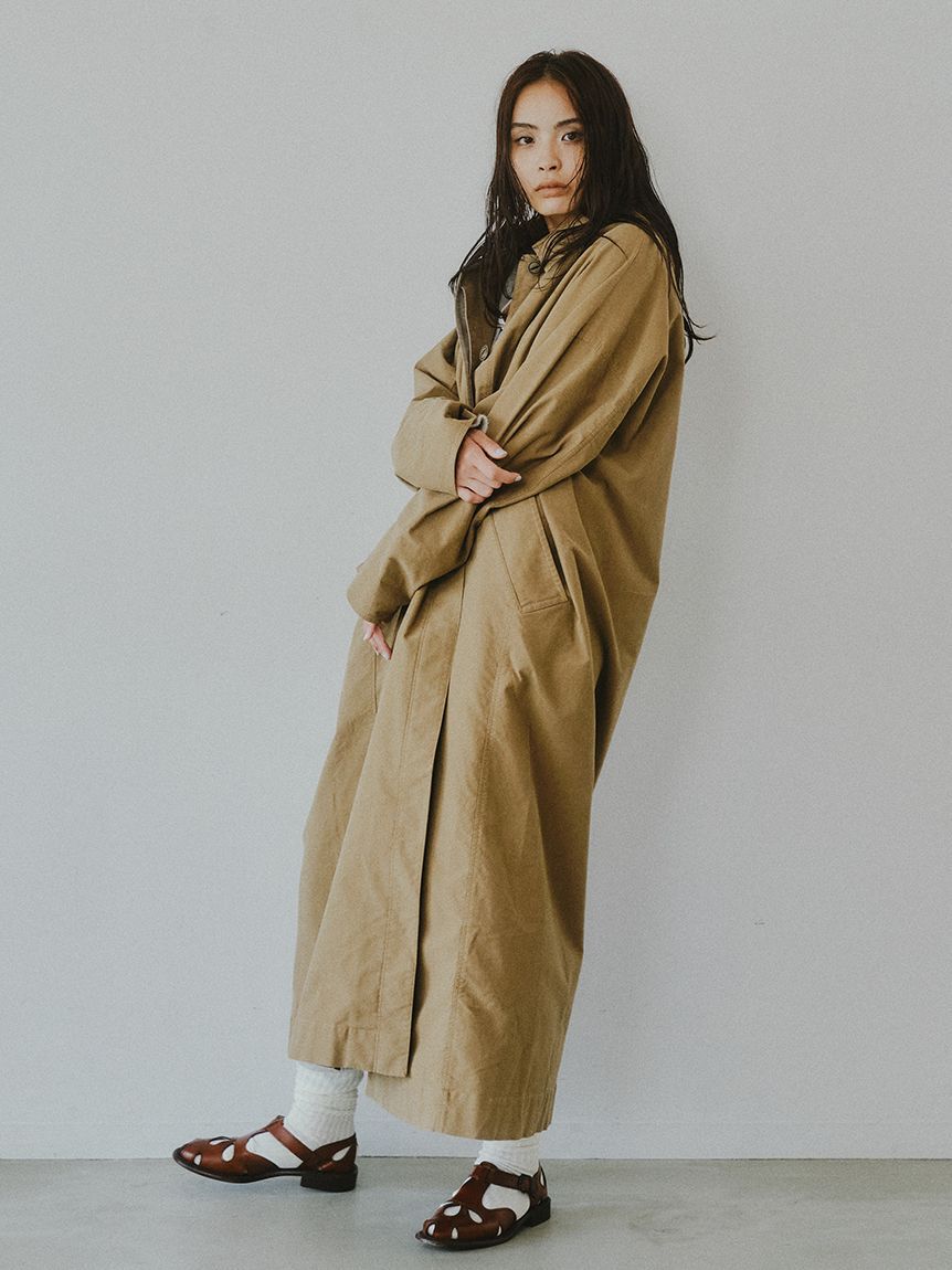 styling/「ロングステンカラーコート」|ステンカラーコート|