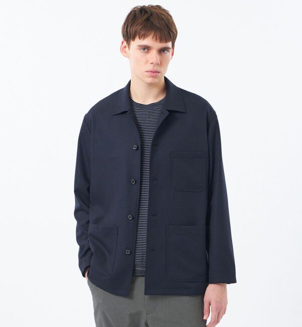 MACKINTOSH PHILOSOPHY「トロッターカバーオール WOOLY OXFORD」|ブルゾン・スタジャン|ネイビー