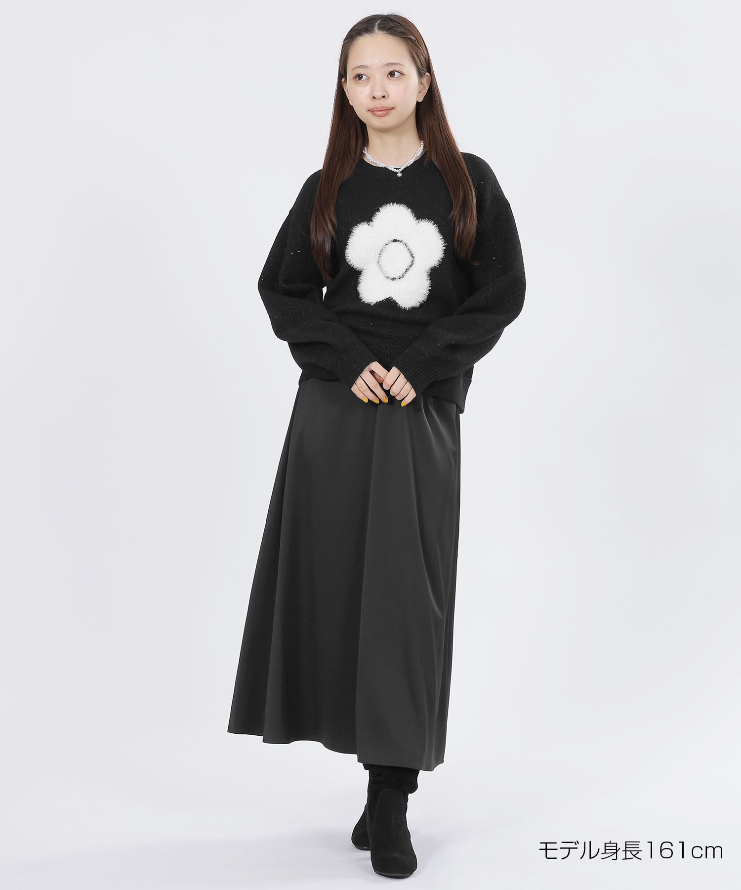 MARY QUANT「ファーデイジーラメニット プルオーバー」|ニット・セーター|