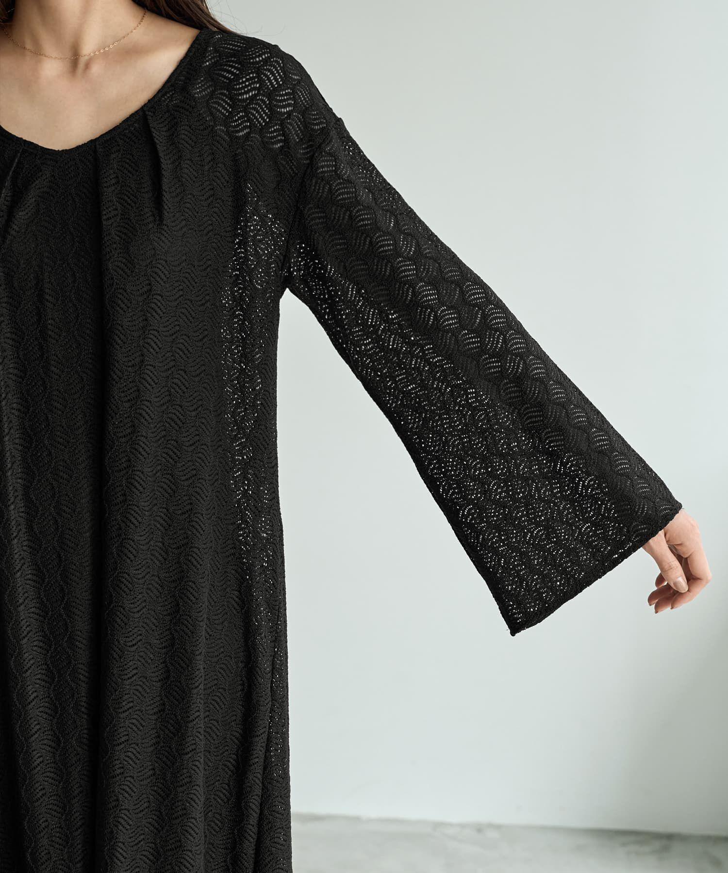 STYLE DELI「【LUXE】ウェーブレースロングワンピース」|ワンピース|