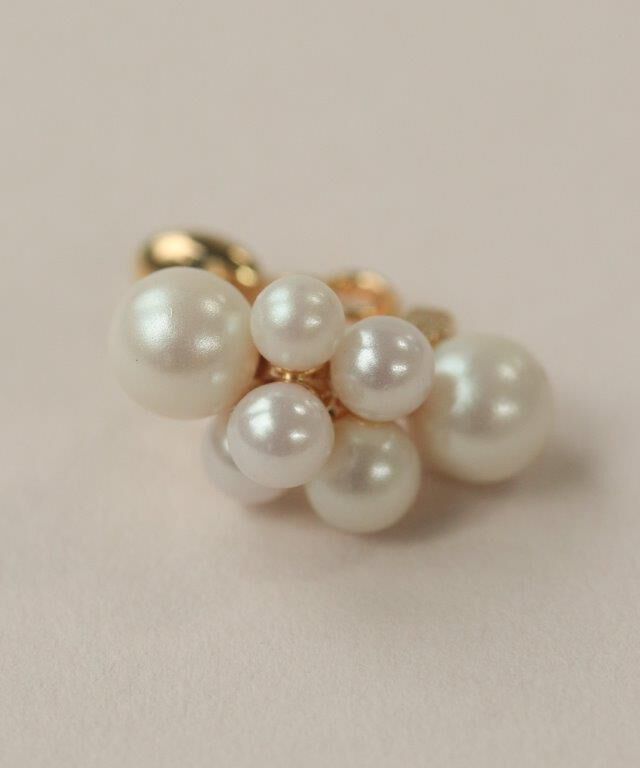 NOIR DE POUPEE「Bubbloop パールづくしイヤリング ノンホールピアス」|イヤリング|