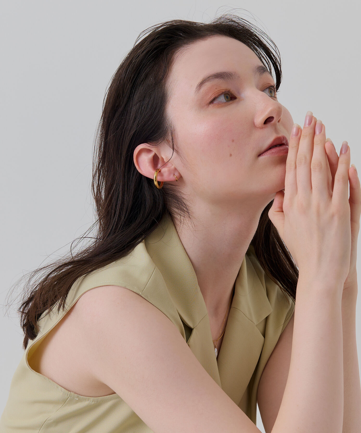 Phoebe「【シリーズ累計販売10000点突破！】金属アレルギー対応 ミニフープピアス　ゴールド/サージカルステンレス」|ピアス|