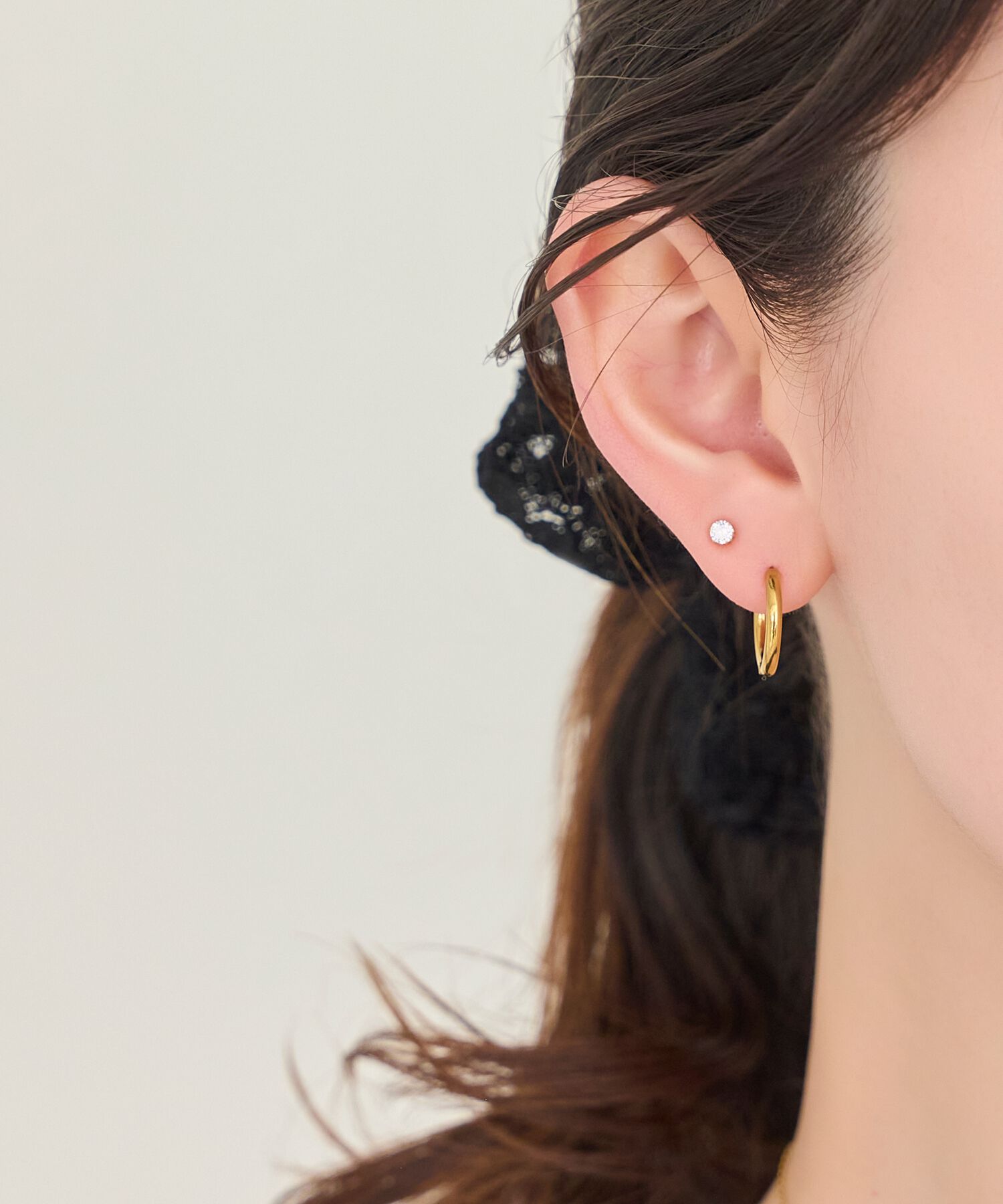 Phoebe「【金属アレルギー対応】ビジューピアス　ゴールド/サージカルステンレス」|ピアス|