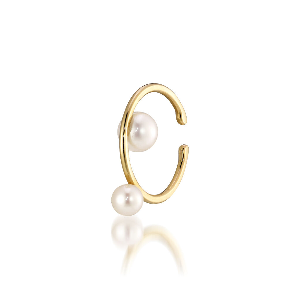STAR JEWELRY「PEARL EAR CUFF」|イヤリング|イエローゴールド