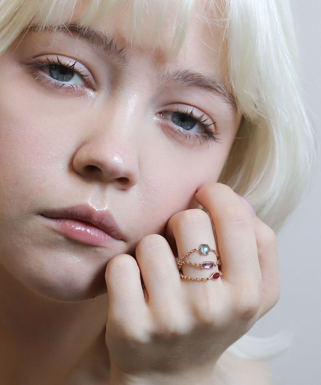  「ルビー  チェーンリング | K10YG〈Web限定〉」|リング|